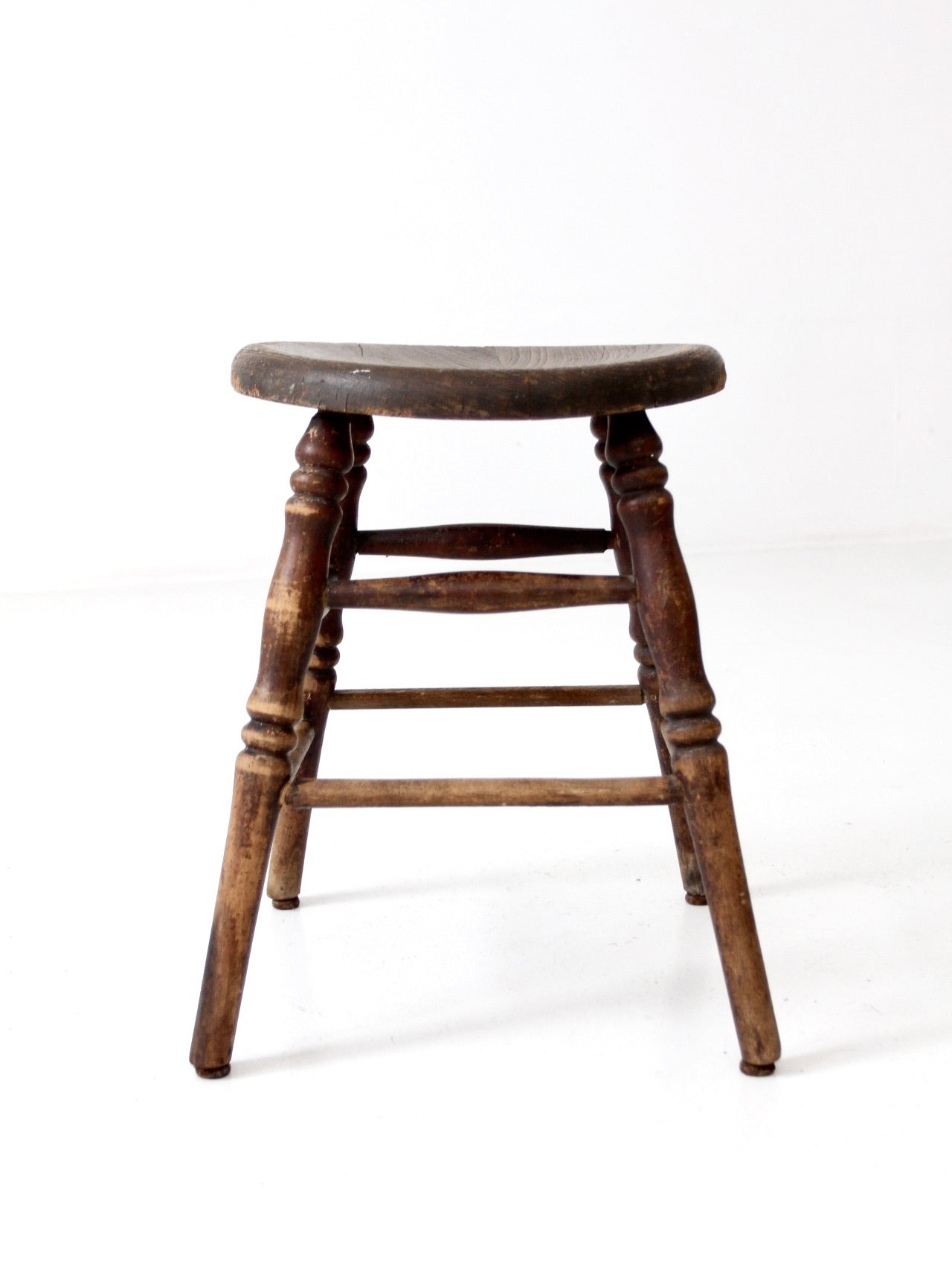antique primitive wooden stool