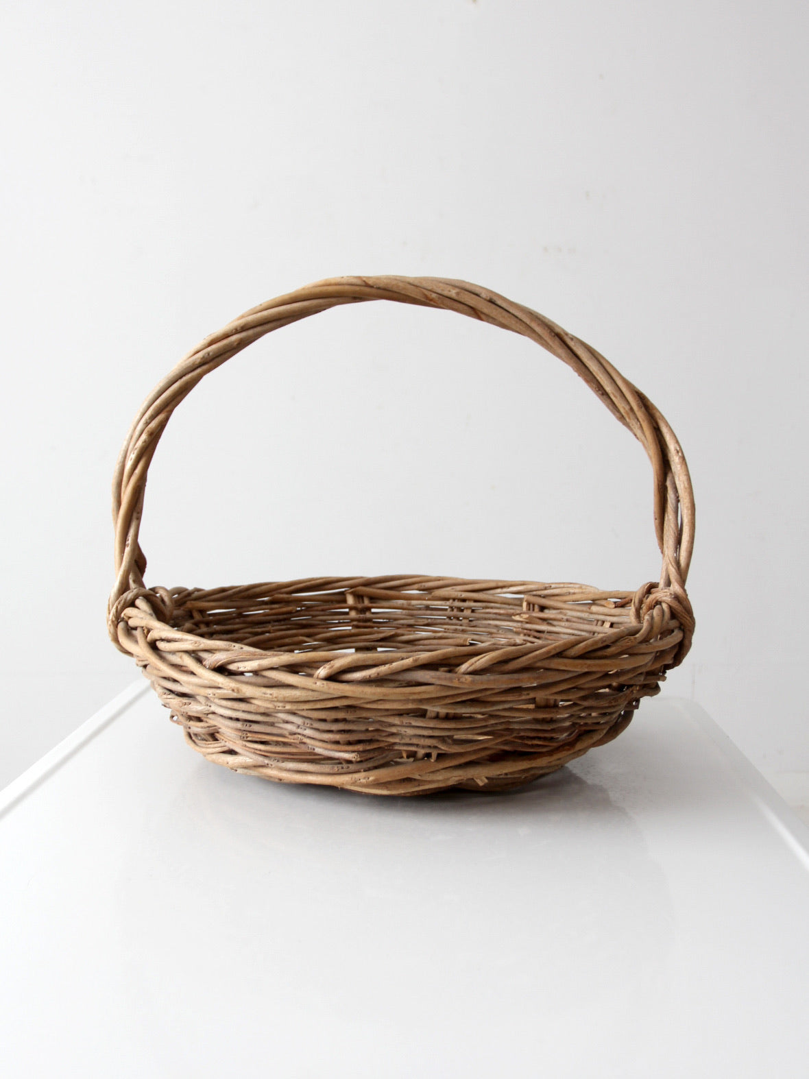 vintage wicker gathering basket