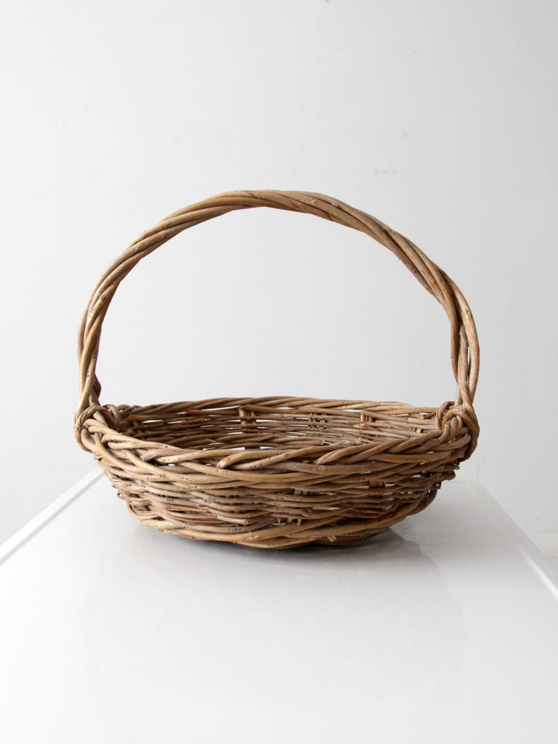 vintage wicker gathering basket