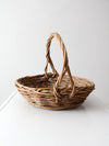 vintage wicker gathering basket