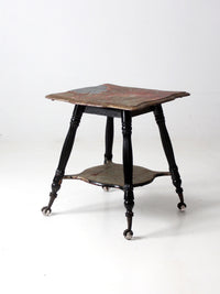 antique Victorian glass ball claw foot table
