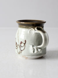 vintage handmade studio pottery mug
