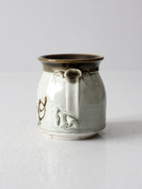 vintage handmade studio pottery mug