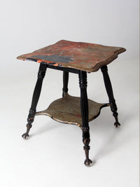 antique Victorian glass ball claw foot table