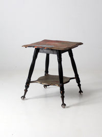 antique Victorian glass ball claw foot table