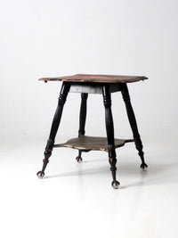 antique Victorian glass ball claw foot table