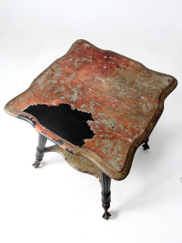 antique Victorian glass ball claw foot table