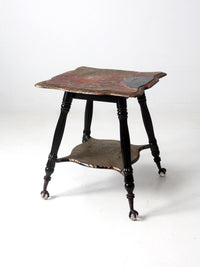 antique Victorian glass ball claw foot table
