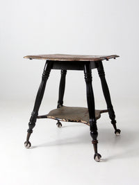 antique Victorian glass ball claw foot table