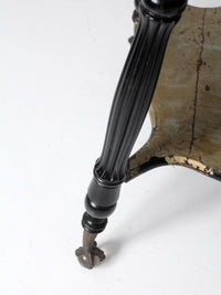 antique Victorian glass ball claw foot table