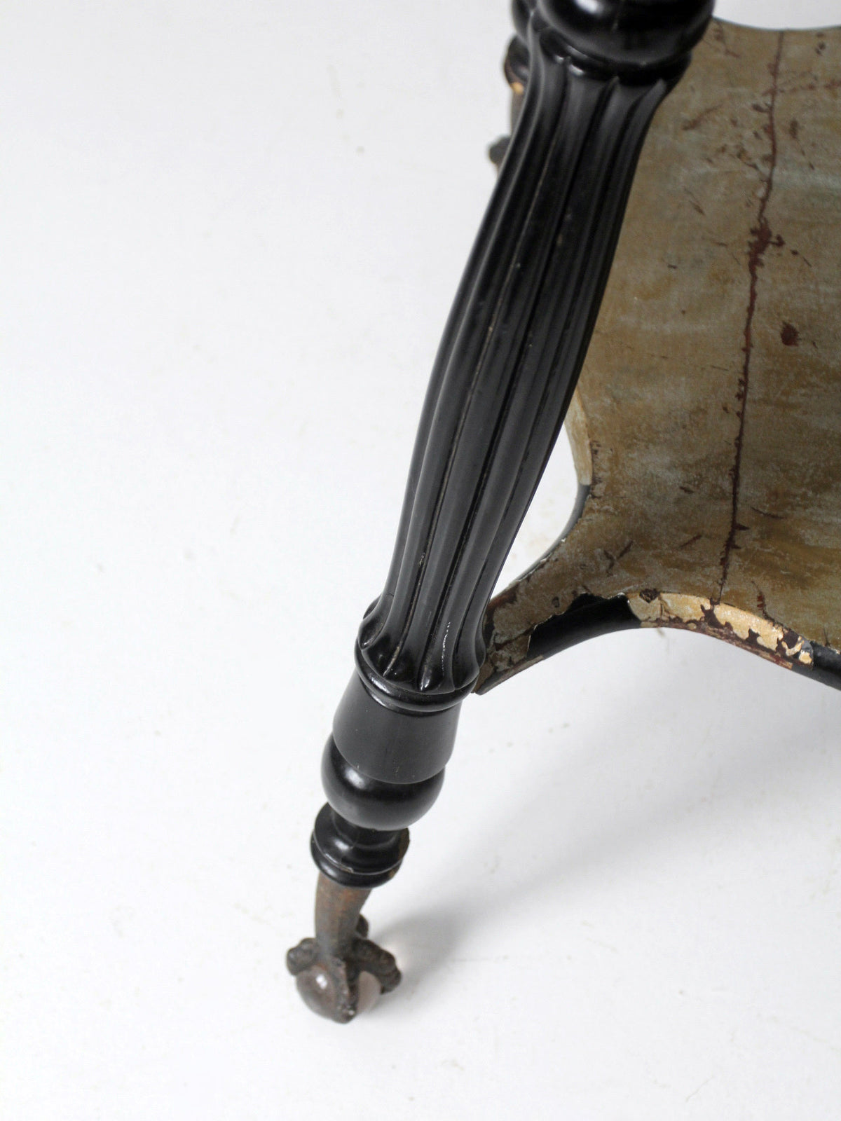 antique Victorian glass ball claw foot table