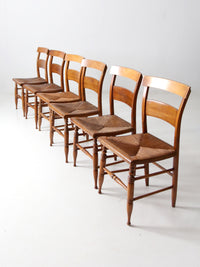 antique rush seat chairs set of 6