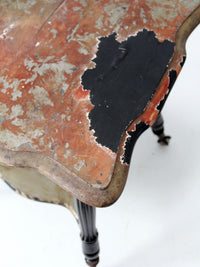 antique Victorian glass ball claw foot table