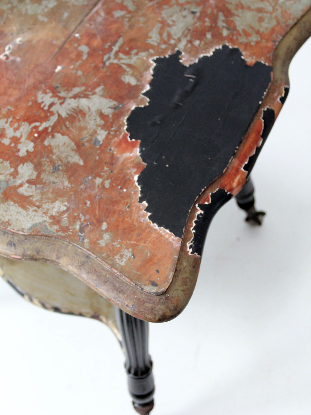 antique Victorian glass ball claw foot table