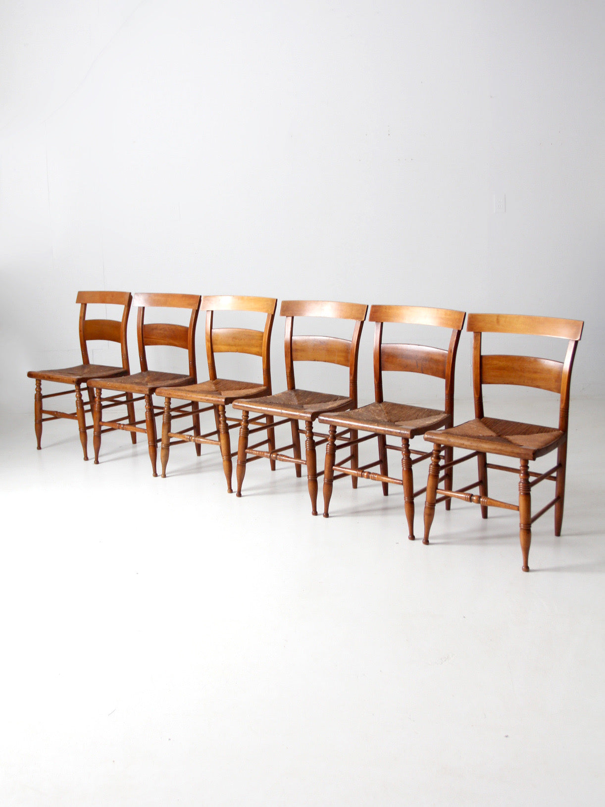 antique rush seat chairs set of 6