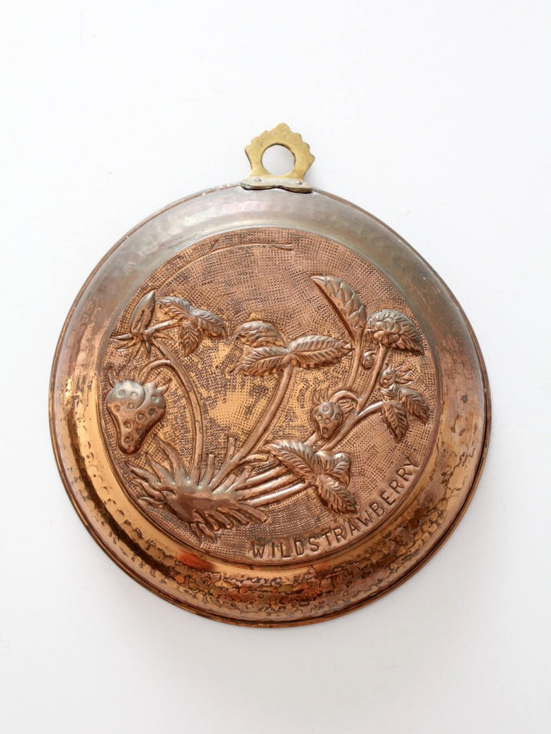 vintage copper "wild strawberry" mold
