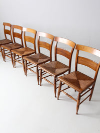 antique rush seat chairs set of 6