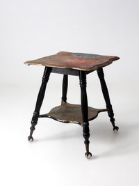 antique Victorian glass ball claw foot table