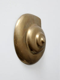 mid century brass shell wall sconce