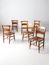 antique rush seat chairs set of 6