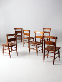 antique rush seat chairs set of 6