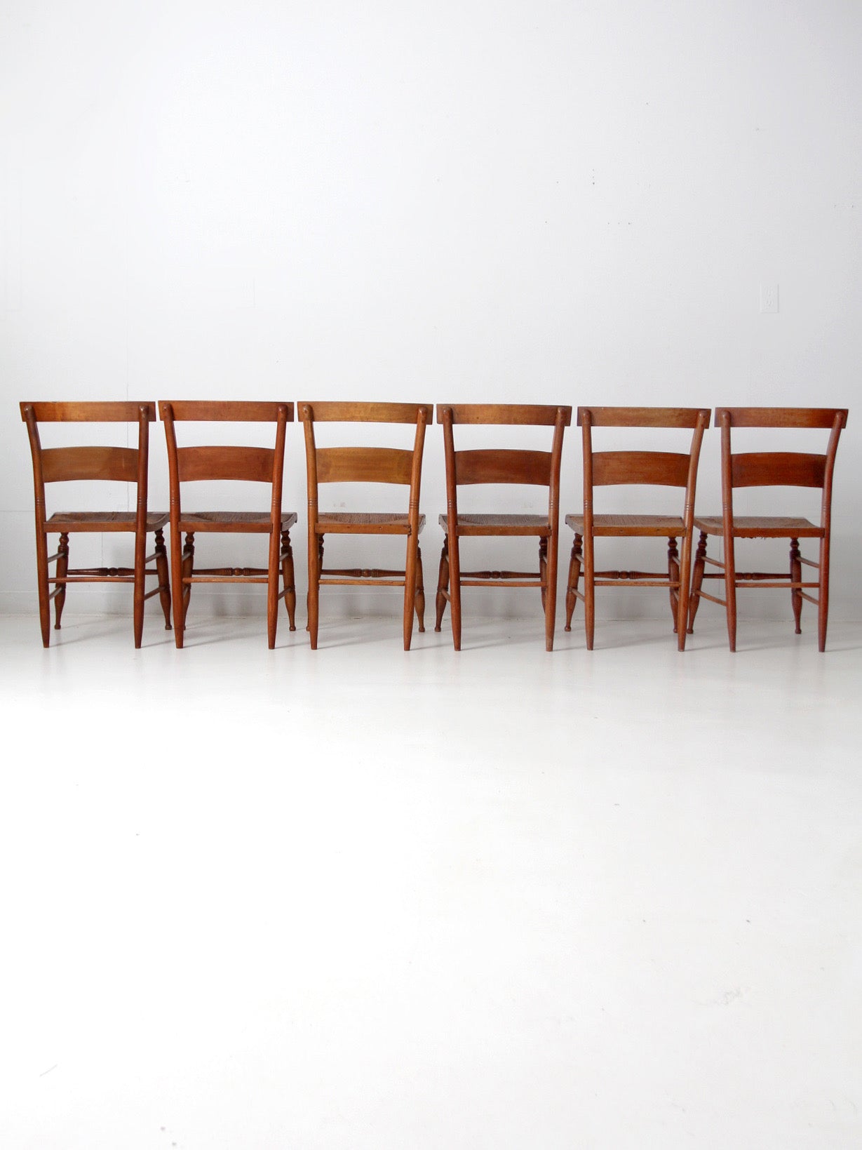 antique rush seat chairs set of 6