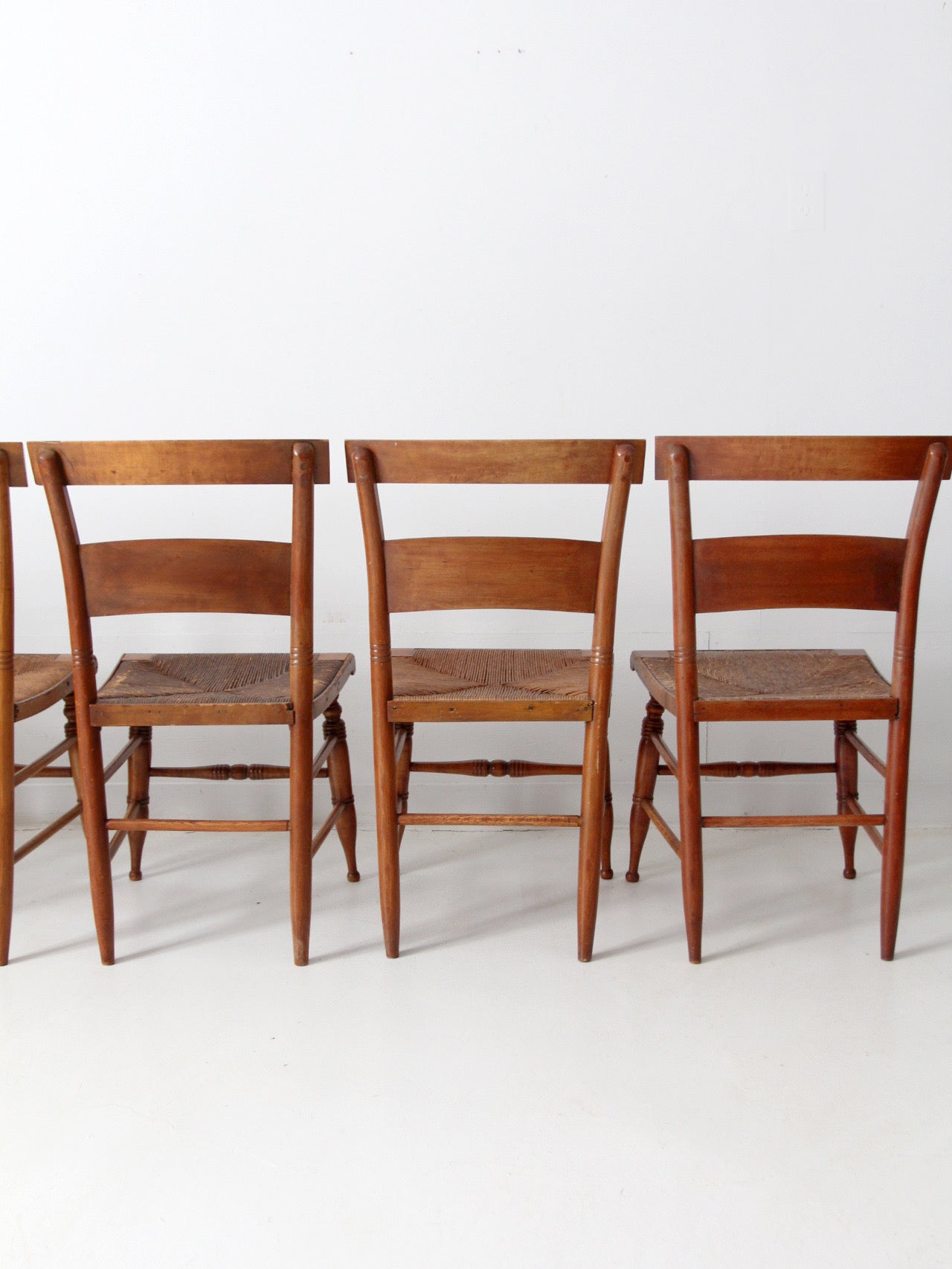 antique rush seat chairs set of 6