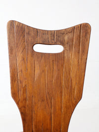 1940s American rustic oak dining chairs | set of six