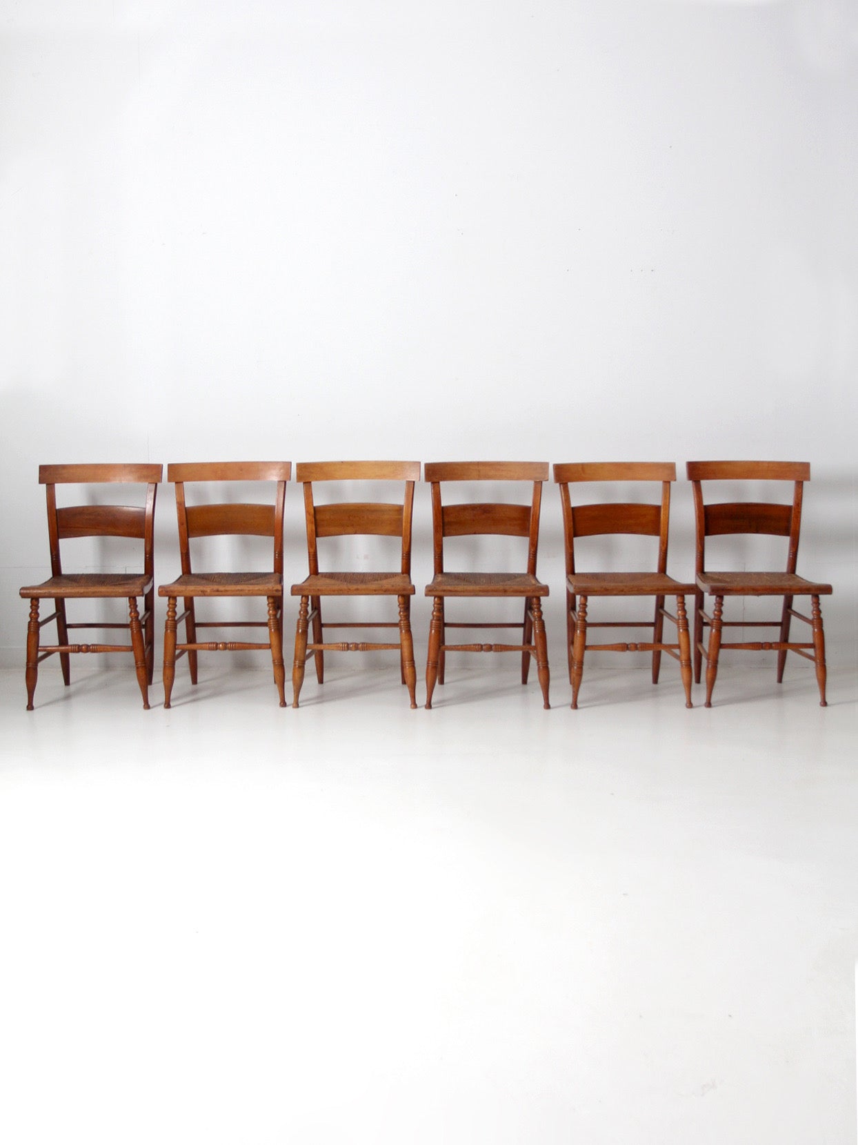 antique rush seat chairs set of 6