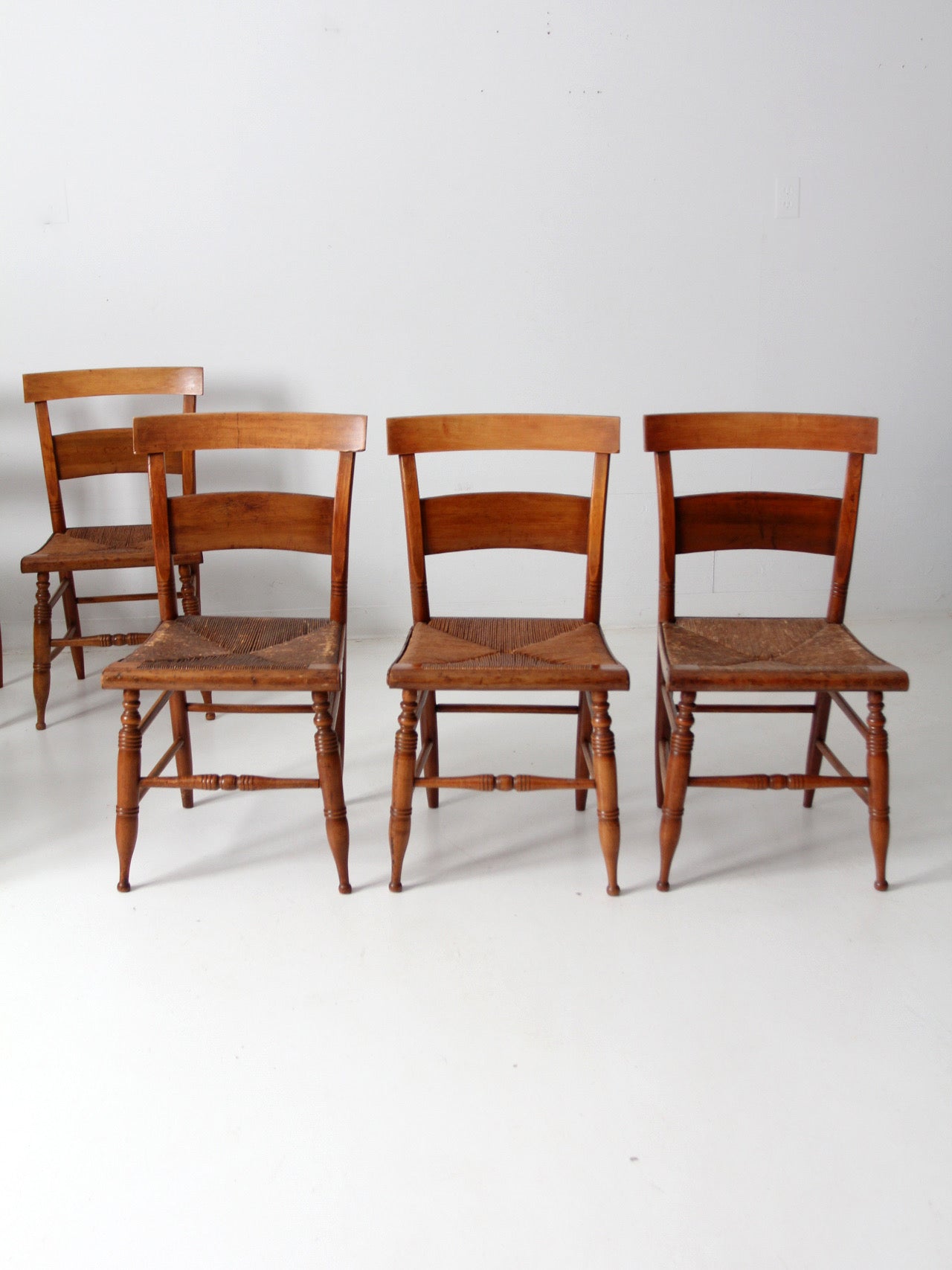 antique rush seat chairs set of 6