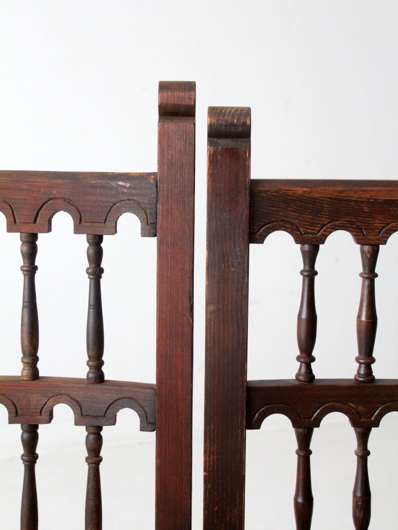 antique rush seat chairs pair