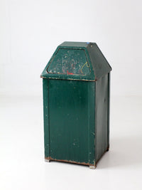 vintage industrial metal trash can