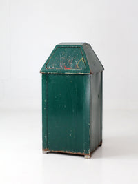 vintage industrial metal trash can