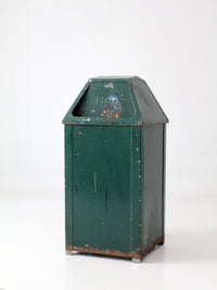 vintage industrial metal trash can