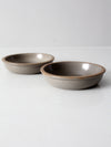 vintage studio pottery bowls pair