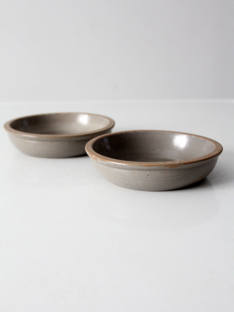 vintage studio pottery bowls pair