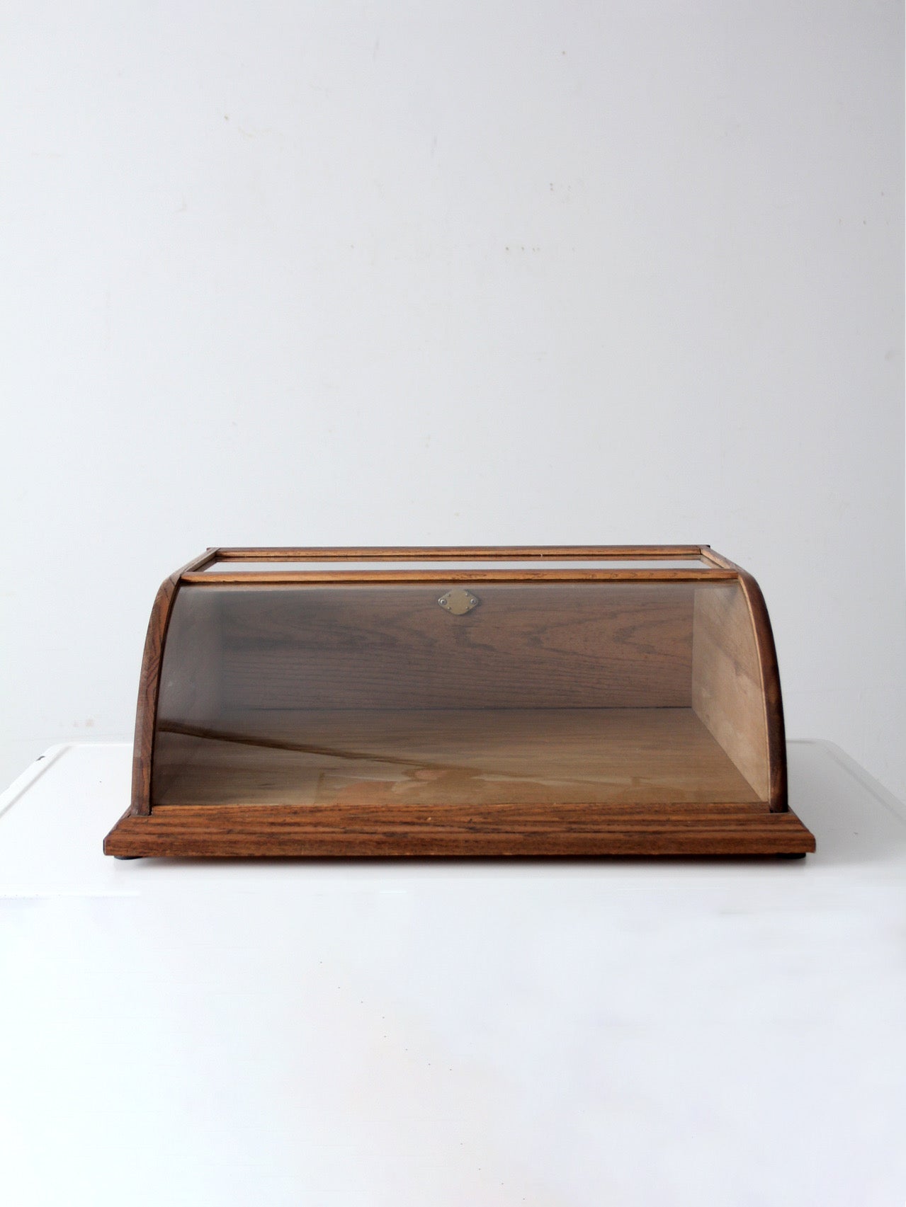 vintage European glass display case