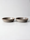 vintage studio pottery bowls pair