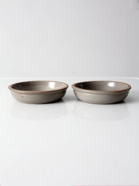 vintage studio pottery bowls pair