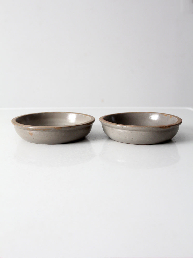vintage studio pottery bowls pair
