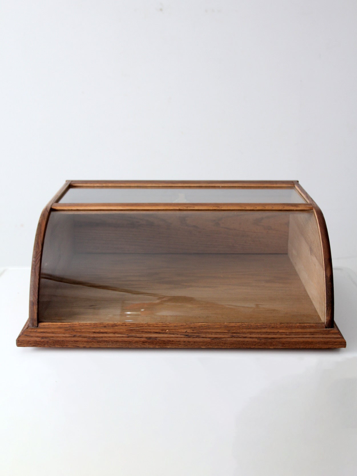 vintage European glass display case