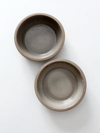 vintage studio pottery bowls pair
