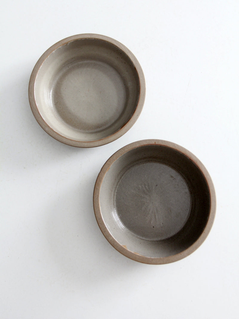 vintage studio pottery bowls pair