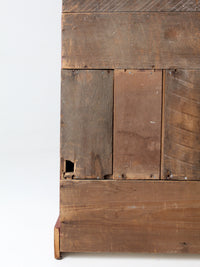 antique primitive red step-back cupboard cabinet