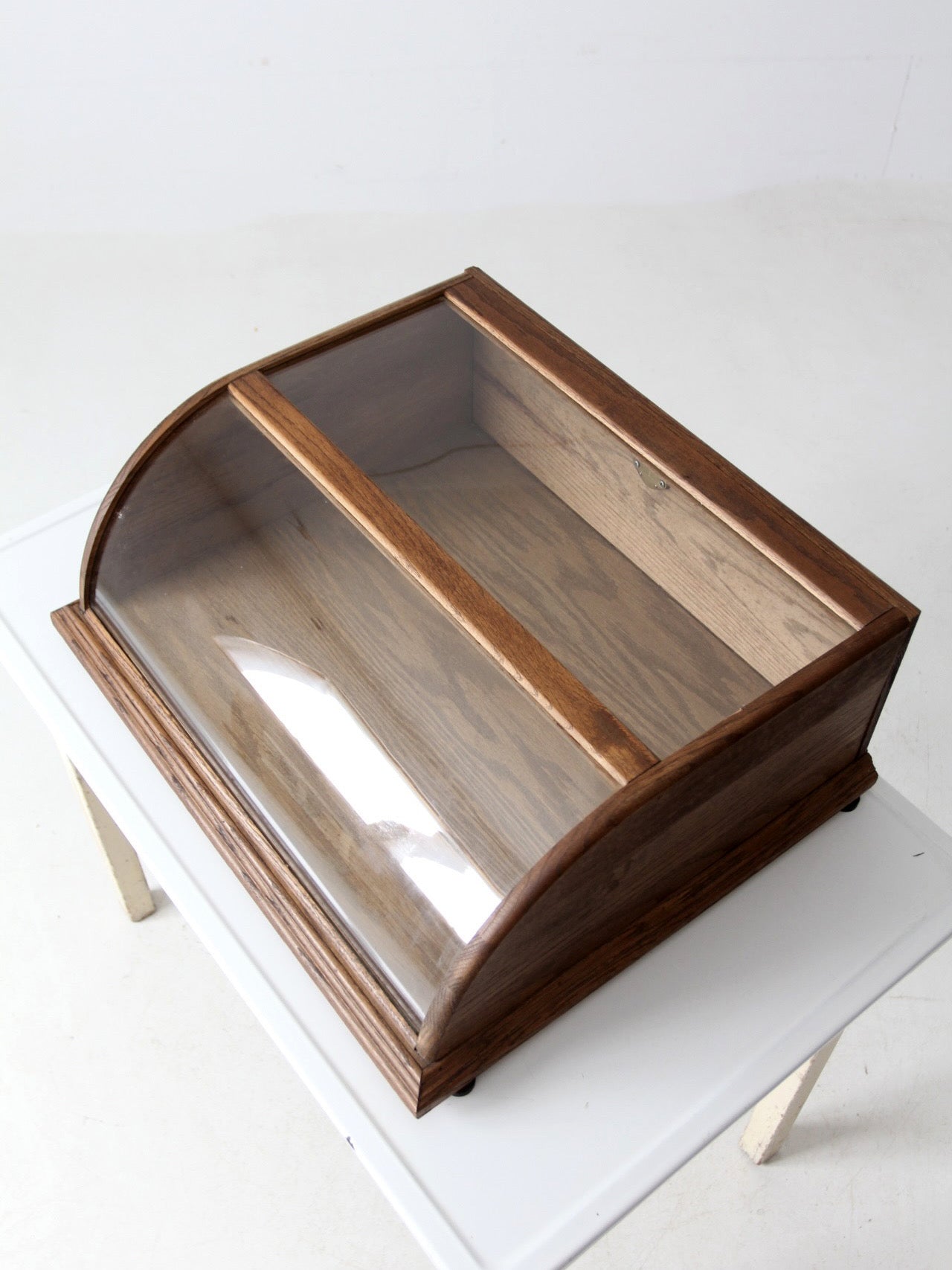 vintage European glass display case