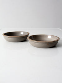 vintage studio pottery bowls pair