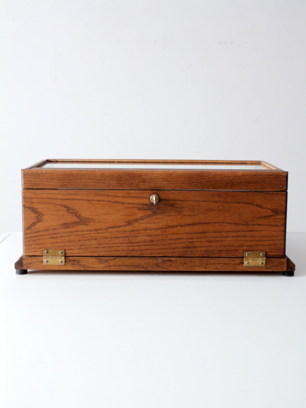 vintage European glass display case