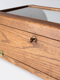 vintage European glass display case