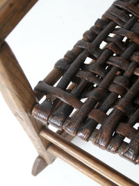 1860's antique splint weave seat rocking chair