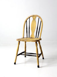 antique painted Windsor splat back side chair